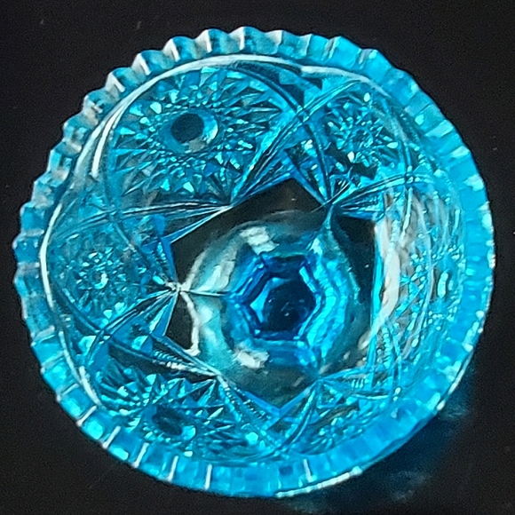 Vntg "Martec Blue" 5" Pedestal bowl by Kemple 🇺🇸 - Picture 3 of 3